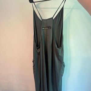 Gray Jumpsuit with zipper & pockets